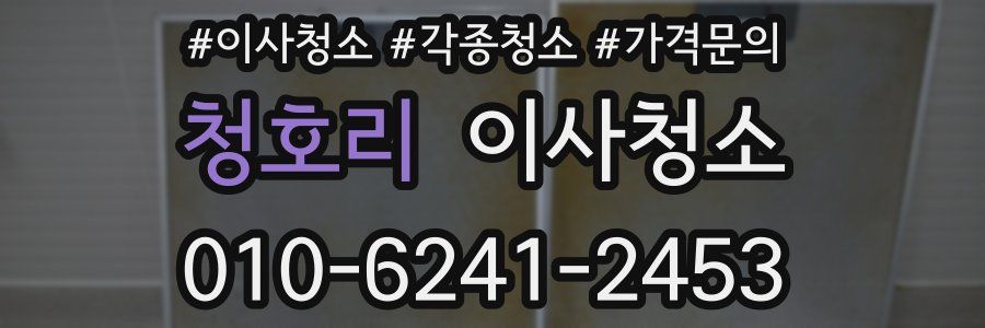 청호리 이사청소