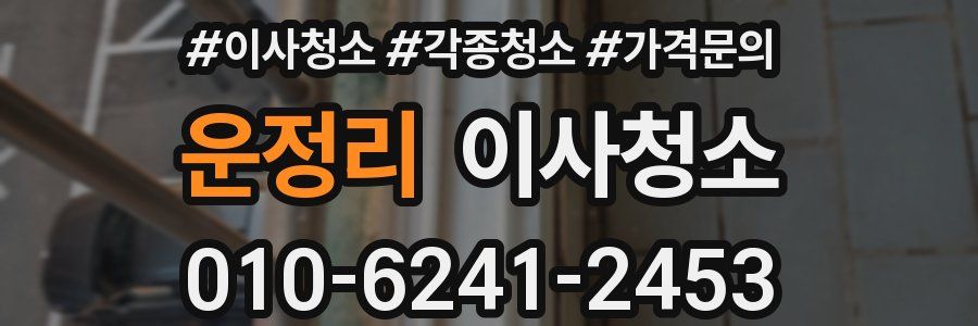 운정리 이사청소