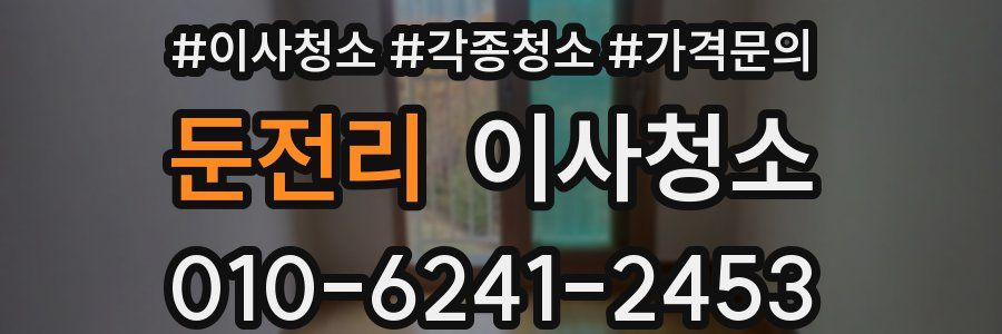 둔전리 이사청소