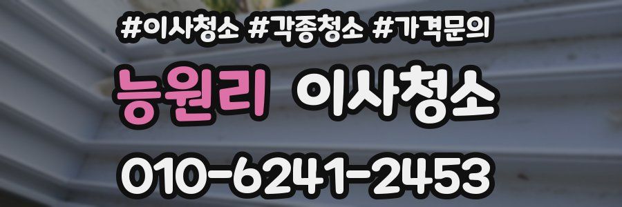 능원리 이사청소