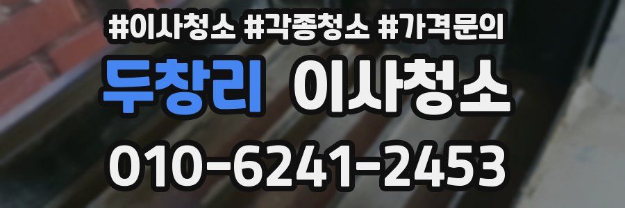 두창리 이사청소