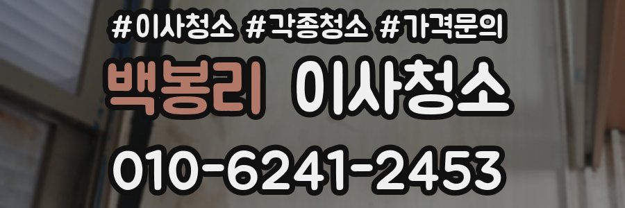 백봉리 이사청소