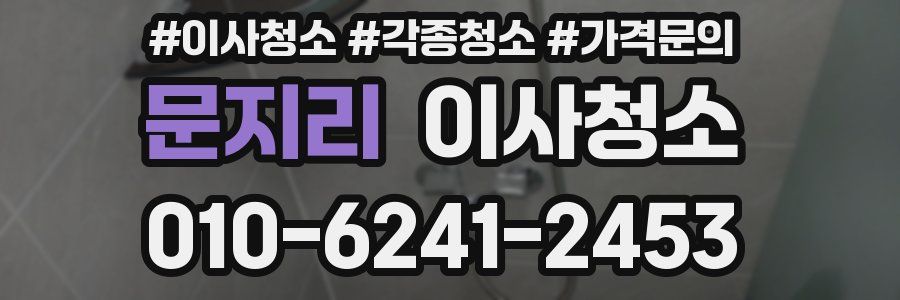 문지리 이사청소