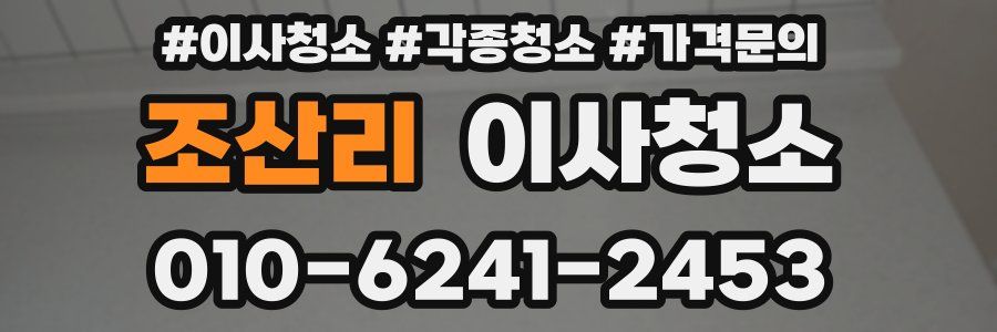 조산리 이사청소