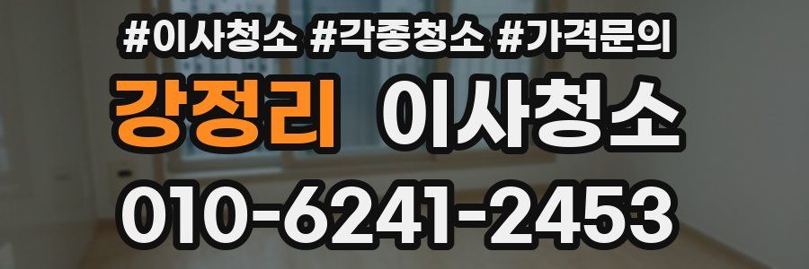 강정리 이사청소