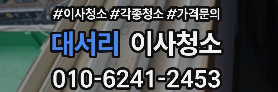 대서리 이사청소