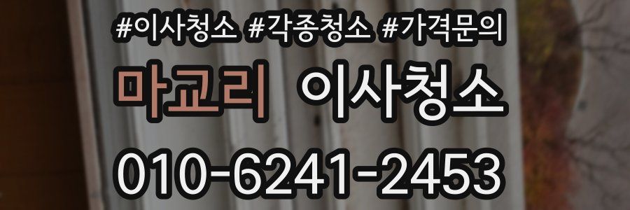 마교리 이사청소