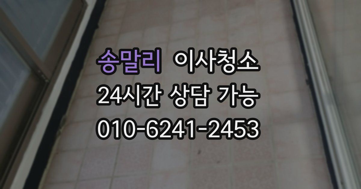 송말리 입주청소