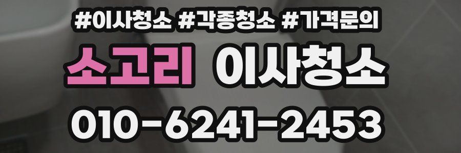 소고리 이사청소