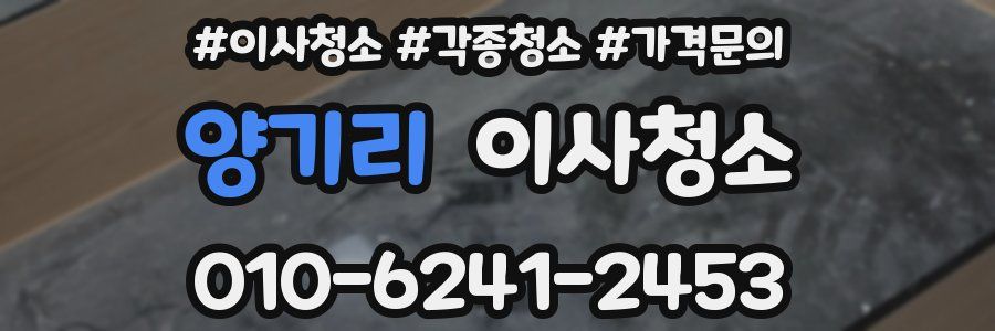 양기리 이사청소