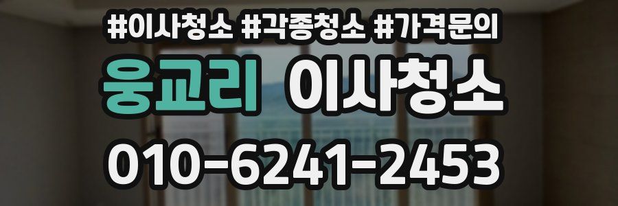 웅교리 이사청소