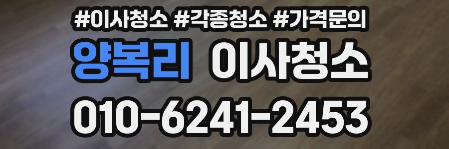 양복리 이사청소