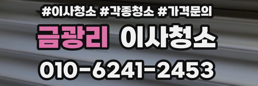 금광리 이사청소