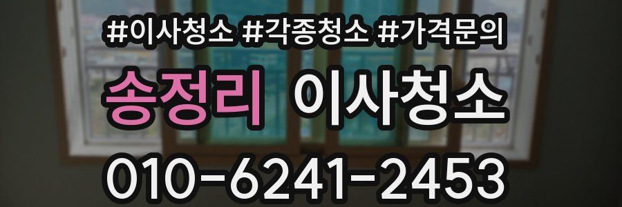 송정리 이사청소