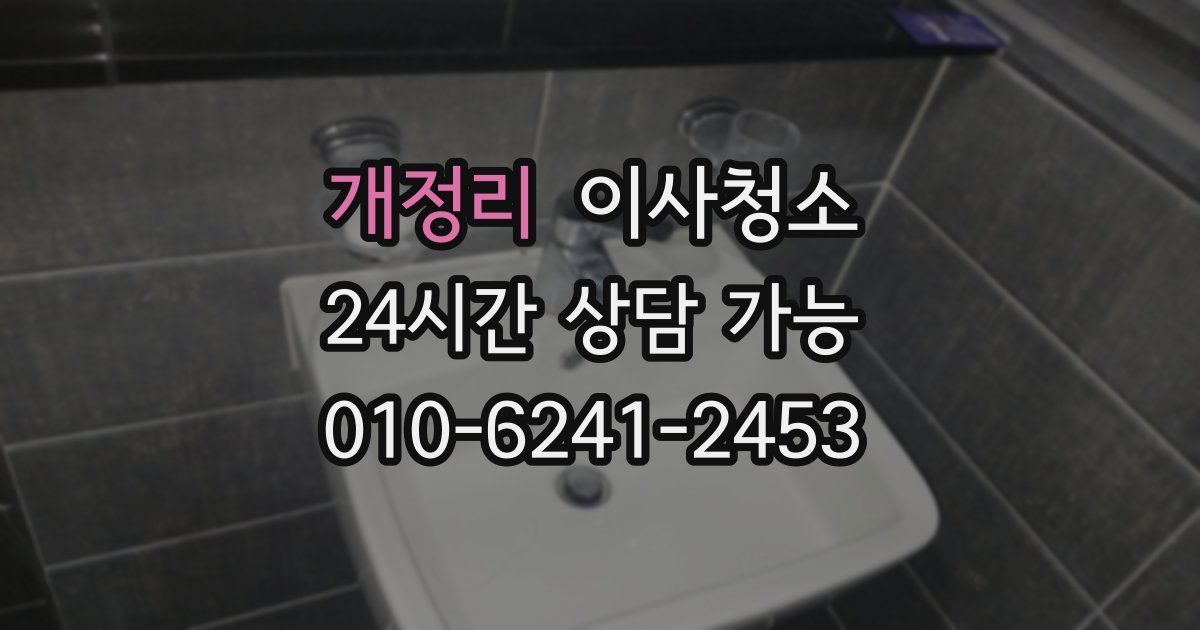 개정리 입주청소