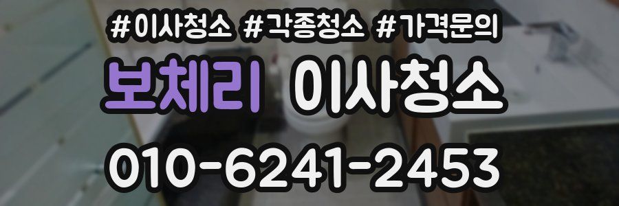 보체리 이사청소