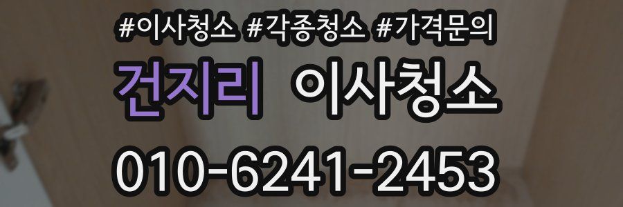 건지리 이사청소