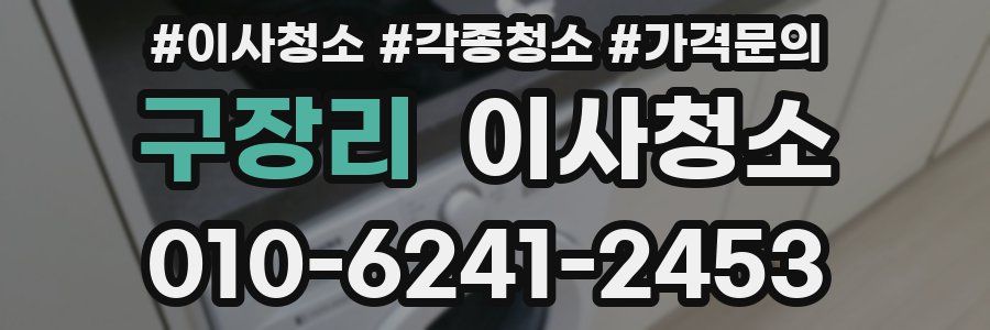 구장리 이사청소