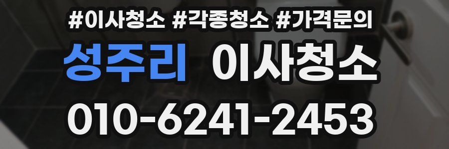 성주리 이사청소