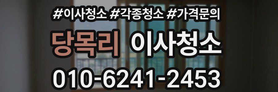 당목리 이사청소