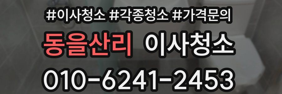 동을산리 이사청소