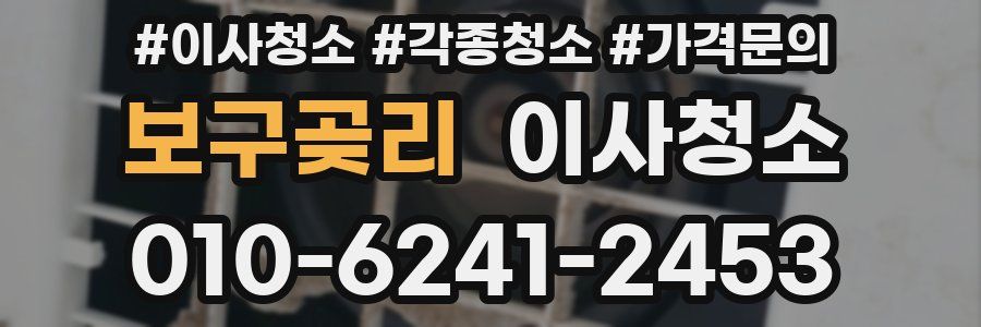 보구곶리 이사청소