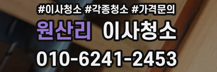 원산리 이사청소