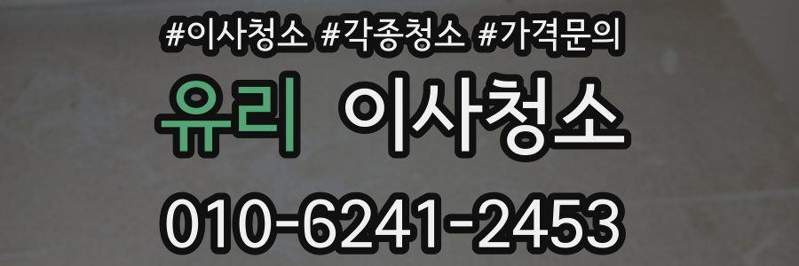 유리 이사청소