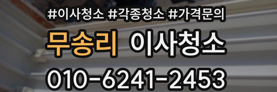 무송리 이사청소