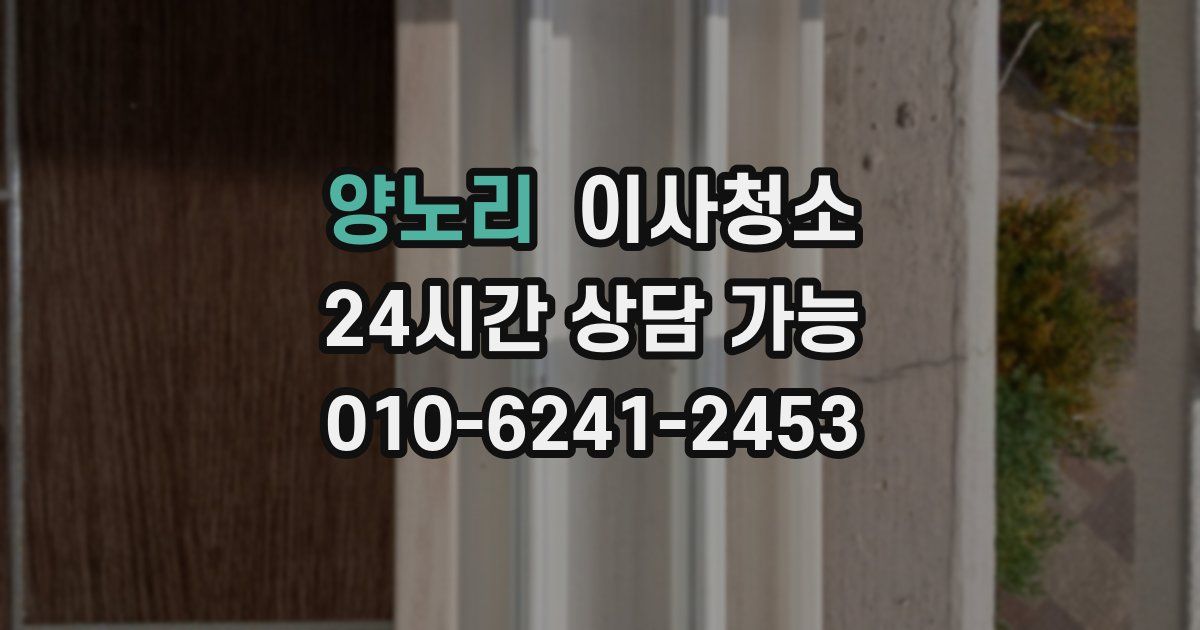 양노리 입주청소