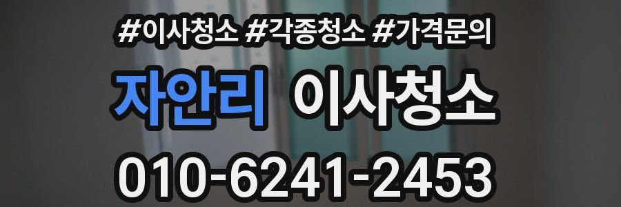 자안리 이사청소