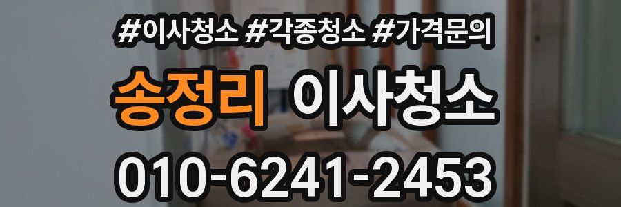 송정리 이사청소