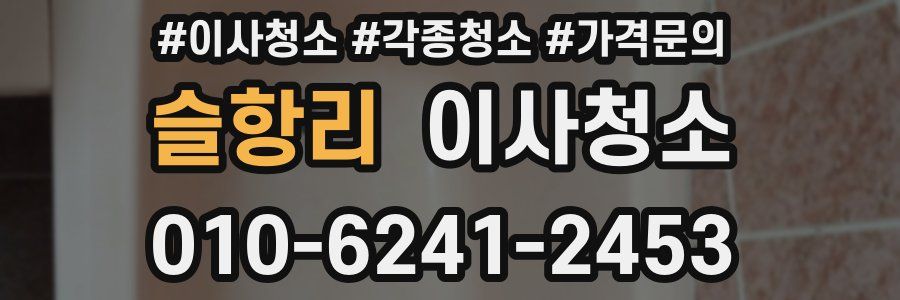 슬항리 이사청소