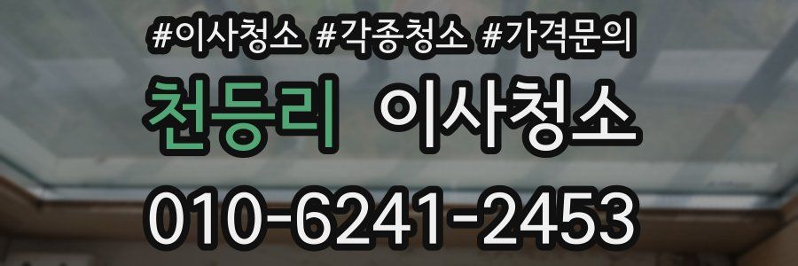 천등리 이사청소