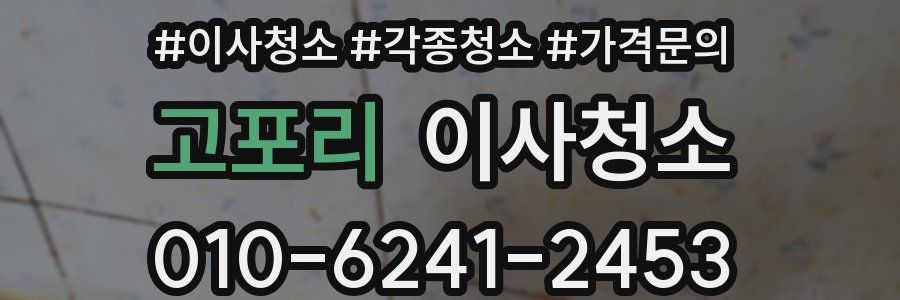 고포리 이사청소