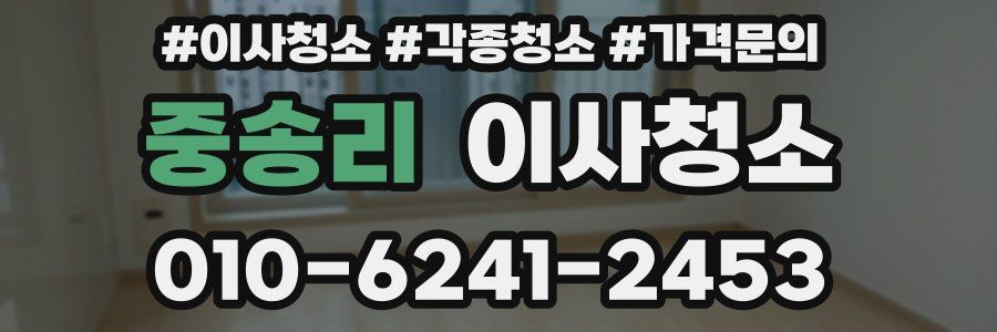 중송리 이사청소