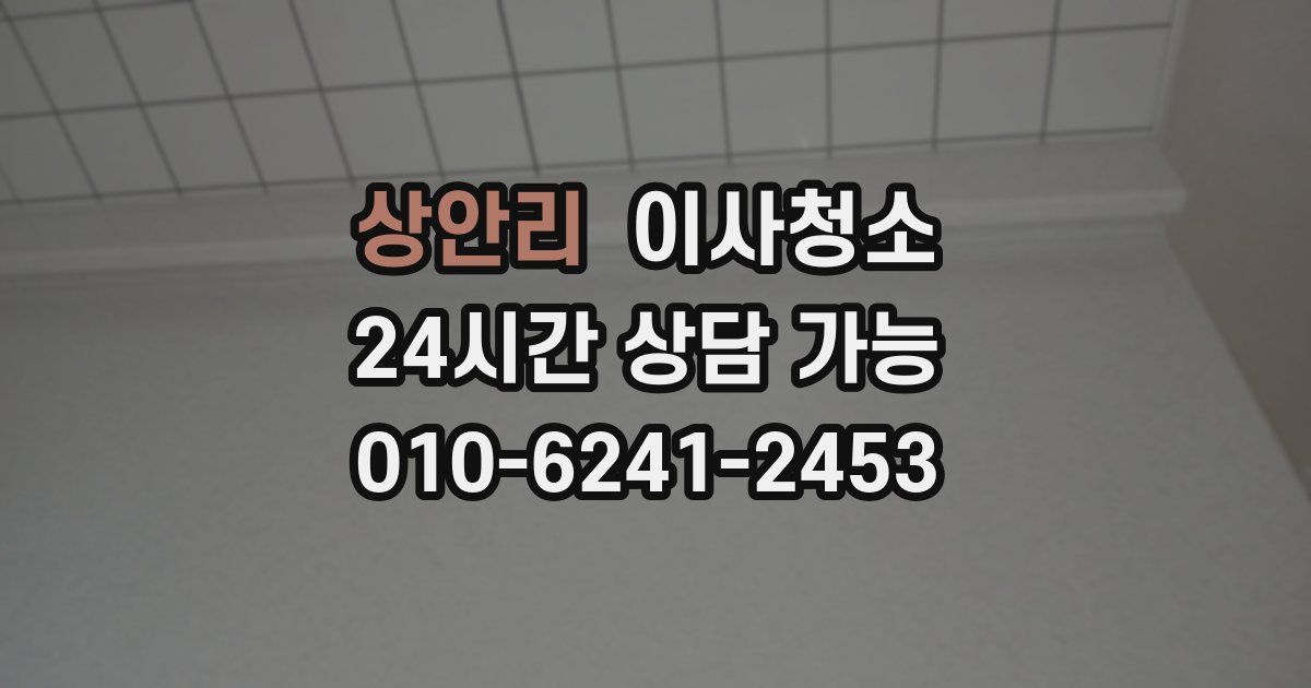 상안리 입주청소