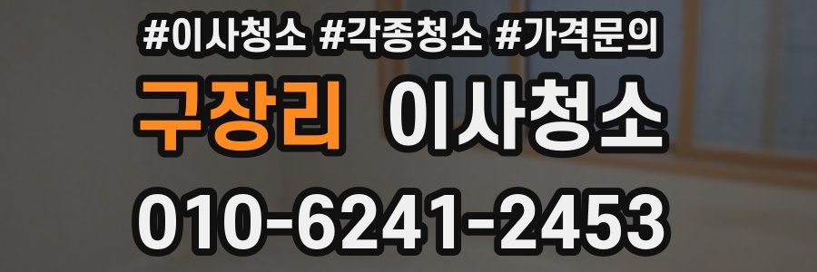 구장리 이사청소