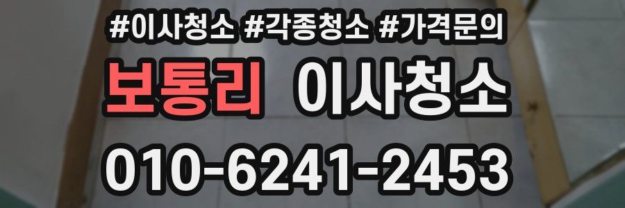 보통리 이사청소