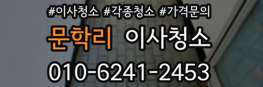 문학리 이사청소
