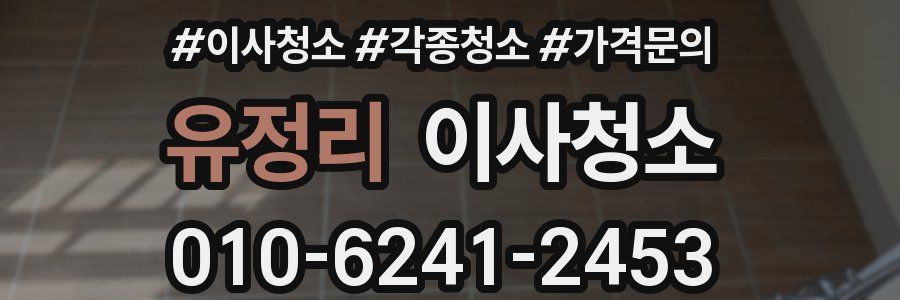 유정리 이사청소