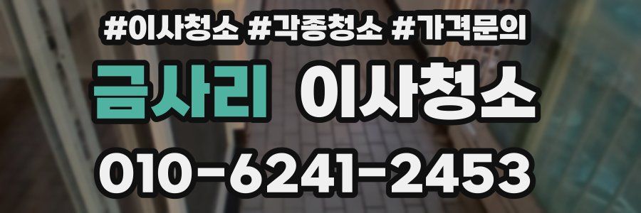 금사리 이사청소