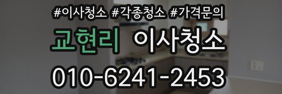 교현리 이사청소