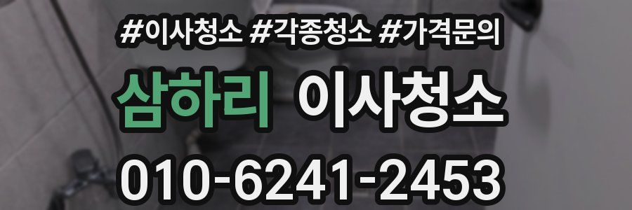 삼하리 이사청소