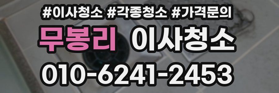 무봉리 이사청소