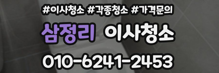 삼정리 이사청소