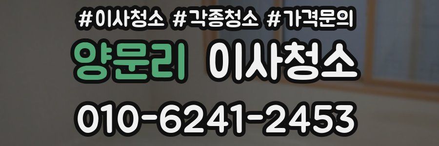 양문리 이사청소