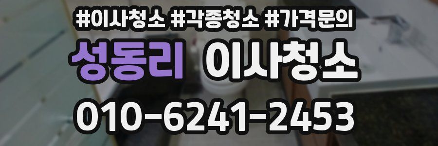 성동리 이사청소