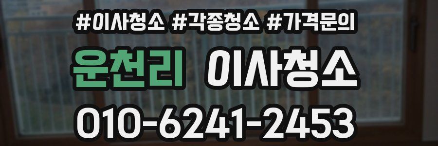 운천리 이사청소