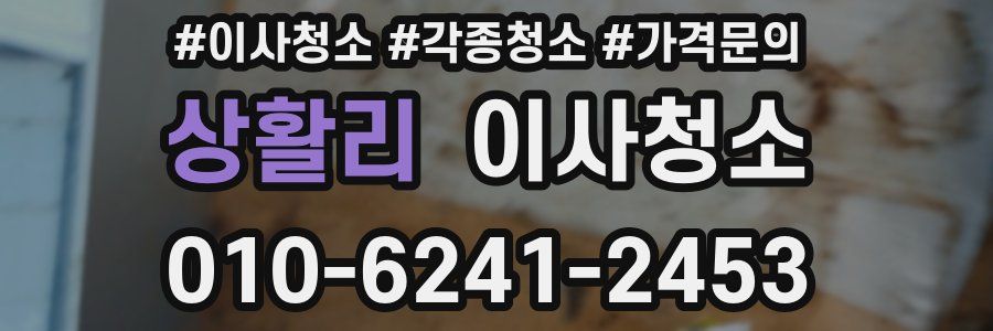 상활리 이사청소